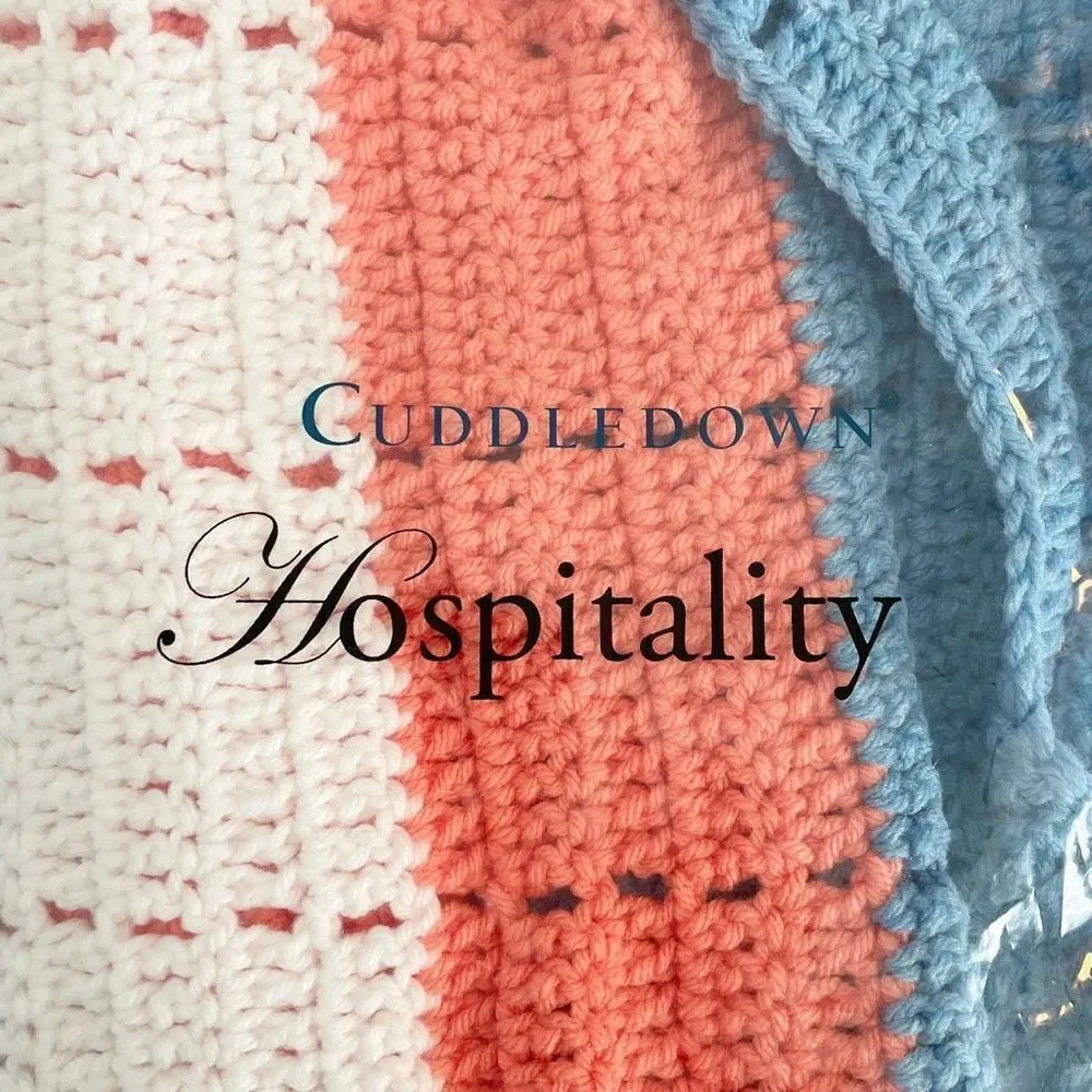 Cuddledown Hospitality Striped Knit Throw Blanket Blue Pink Green Yellow White 2